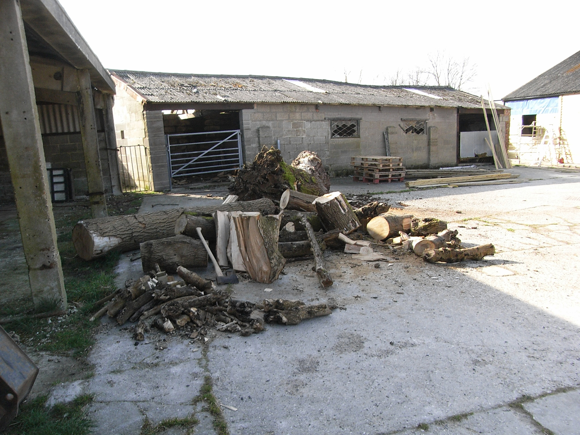 before photo of converted barn